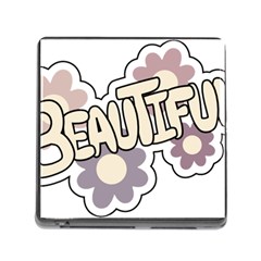 Beautiful Floral Art Memory Card Reader With Storage (square)