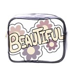 Beautiful Floral Art Mini Travel Toiletry Bag (One Side) Front