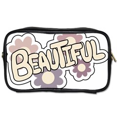 Beautiful Floral Art Travel Toiletry Bag (one Side)