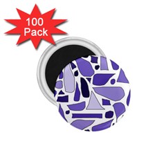 Silly Purples 1 75  Button Magnet (100 Pack)