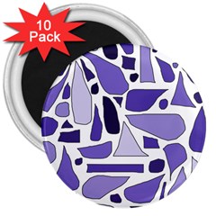 Silly Purples 3  Button Magnet (10 Pack) by FunWithFibro