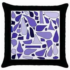 Silly Purples Black Throw Pillow Case by FunWithFibro