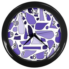 Silly Purples Wall Clock (black)