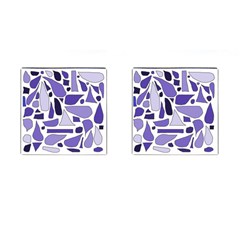 Silly Purples Cufflinks (square) by FunWithFibro