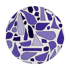 Silly Purples Round Ornament (two Sides)