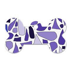 Silly Purples Dog Tag Bone (two Sided) by FunWithFibro