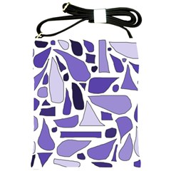 Silly Purples Shoulder Sling Bag by FunWithFibro