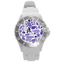 Silly Purples Plastic Sport Watch (large) by FunWithFibro