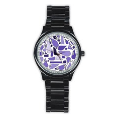 Silly Purples Sport Metal Watch (black) by FunWithFibro