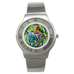 The Neon Garden Stainless Steel Watch (slim)