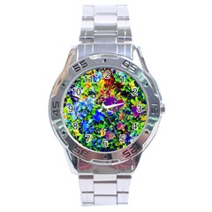 The Neon Garden Stainless Steel Watch by rokinronda