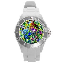 The Neon Garden Plastic Sport Watch (large) by rokinronda