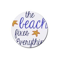 The Beach Fixes Everything Drink Coasters 4 Pack (round) by OneStopGiftShop