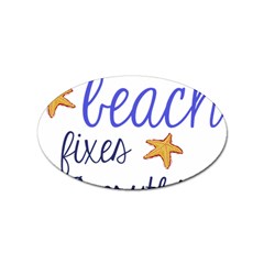 The Beach Fixes Everything Sticker 10 Pack (oval) by OneStopGiftShop