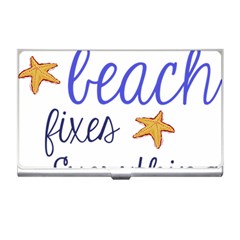 The Beach Fixes Everything Business Card Holder