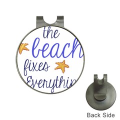 The Beach Fixes Everything Hat Clip With Golf Ball Marker by OneStopGiftShop