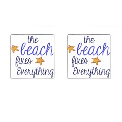 The Beach Fixes Everything Cufflinks (square) by OneStopGiftShop