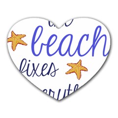 The Beach Fixes Everything Mouse Pad (heart) by OneStopGiftShop