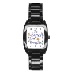 The Beach Fixes Everything Stainless Steel Barrel Watch by OneStopGiftShop