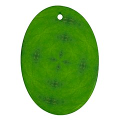 Go Green Kaleidoscope Oval Ornament (two Sides)