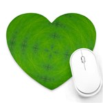 Go Green Kaleidoscope Mouse Pad (Heart) Front