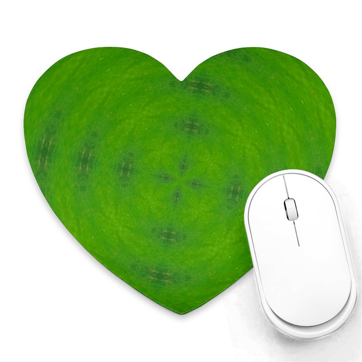 Go Green Kaleidoscope Mouse Pad (Heart)