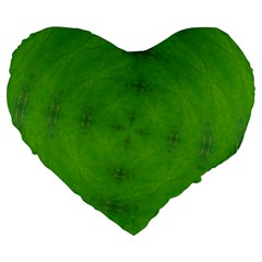 Go Green Kaleidoscope 19  Premium Heart Shape Cushion