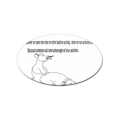 Better To Take Time To Think Sticker (oval) by Doudy