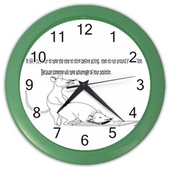 Better To Take Time To Think Wall Clock (color) by Doudy