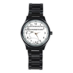 Better To Take Time To Think Sport Metal Watch (black) by Doudy