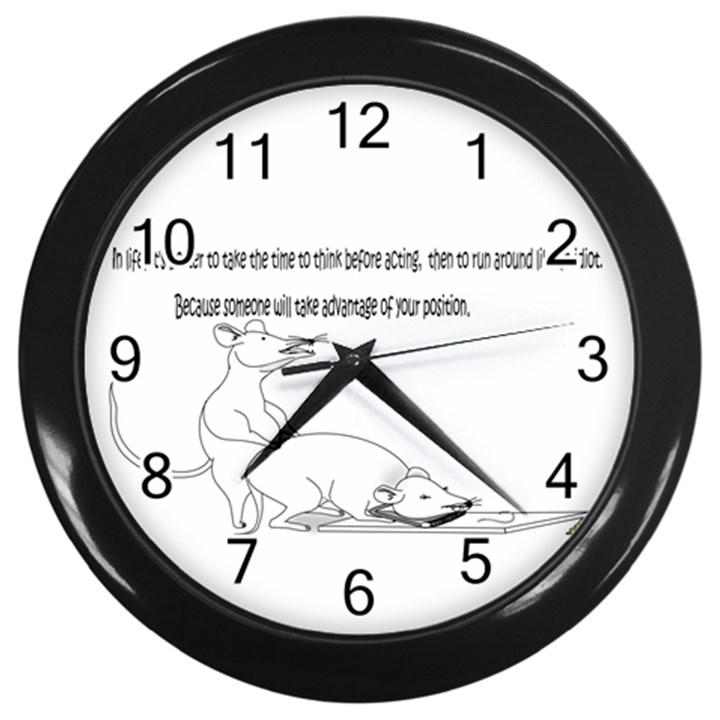 Better To Take Time To Think Wall Clock (Black)