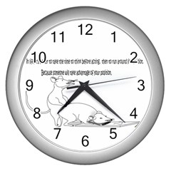 Better To Take Time To Think Wall Clock (silver)