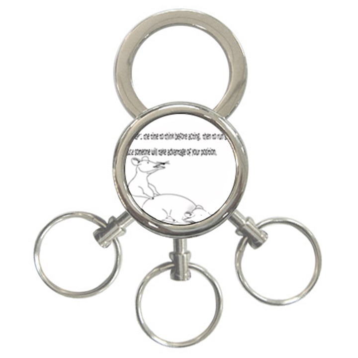 Better To Take Time To Think 3-Ring Key Chain