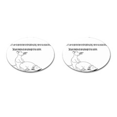 Better To Take Time To Think Cufflinks (oval)