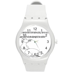 Better To Take Time To Think Plastic Sport Watch (medium) by Doudy