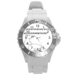 Better To Take Time To Think Plastic Sport Watch (large) by Doudy