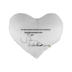 Better To Take Time To Think 16  Premium Heart Shape Cushion  by Doudy