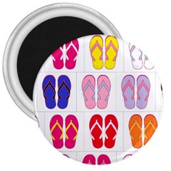 Flip Flop Collage 3  Button Magnet by StuffOrSomething