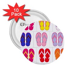 Flip Flop Collage 2 25  Button (10 Pack) by StuffOrSomething