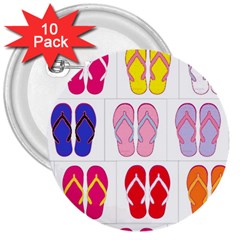 Flip Flop Collage 3  Button (10 Pack) by StuffOrSomething