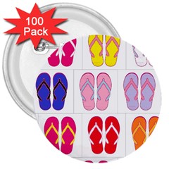 Flip Flop Collage 3  Button (100 Pack) by StuffOrSomething