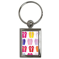 Flip Flop Collage Key Chain (rectangle) by StuffOrSomething