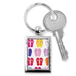 Flip Flop Collage Key Chain (Rectangle) Front