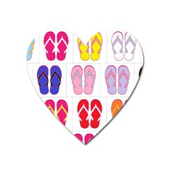 Flip Flop Collage Magnet (heart) by StuffOrSomething