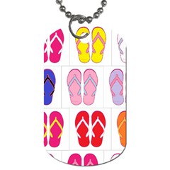 Flip Flop Collage Dog Tag (two-sided)  by StuffOrSomething