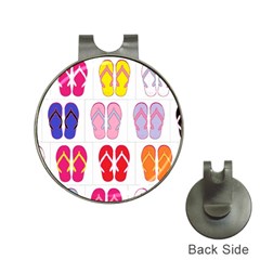 Flip Flop Collage Hat Clip With Golf Ball Marker