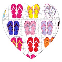 Flip Flop Collage Jigsaw Puzzle (heart)