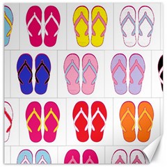 Flip Flop Collage Canvas 12  X 12  (unframed) by StuffOrSomething