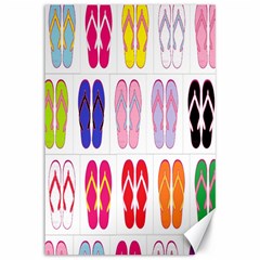 Flip Flop Collage Canvas 12  X 18  (unframed) by StuffOrSomething