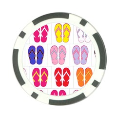 Flip Flop Collage Poker Chip by StuffOrSomething